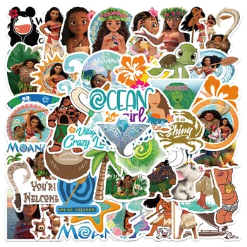 10/30/50 ADET Disney Animasyon Film Moana Karikatür Sticker DIY Telefon Dizüstü Bagaj Kaykay Graffiti Çıkartmaları için Eğlenceli Çocuk Oyuncak