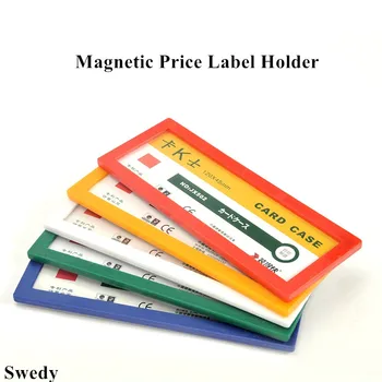 10 Adet 120x45mm Küçük Manyetik Raf etiket kağıdı Veri Kartı Sahipleri Mini Masa Ürün Adı Fiyat Burcu Tutucu Etiketleri