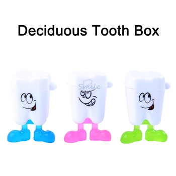 10 adet / paket rastgele renk yüksek kalite Mini sevimli bebek Diş Kutusu Organizatör Süt Diş saklama kutusu es Çocuk bebek diş saklama kutusu