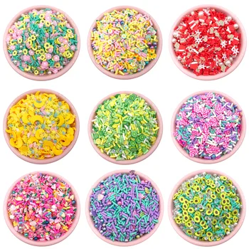 100g Karışık İnci Taklidi Polimer Kil Sprinkles El Sanatları DIY Slimes Dolgu Dekorasyon Küçük Sevimli plastik klei Aksesuarları