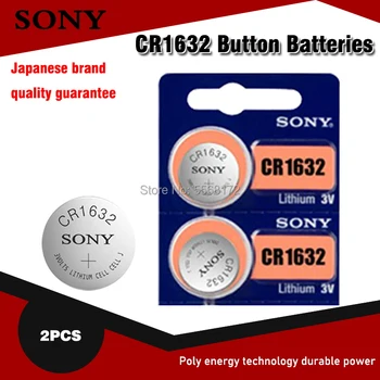 2 Adet için orijinal yeni pil Sony cr1632 3v düğme hücre para piller izle bilgisayar ECR1632 cr 1632 Lityum Piller