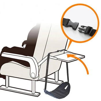2 adet Taşınabilir Footrest Rahat Ayak İstirahat Hamak Uçuş Carry-on Bacak İstirahat Seyahat Ofis Bacak Peluş Kumaş Hamak 43x22x1cm