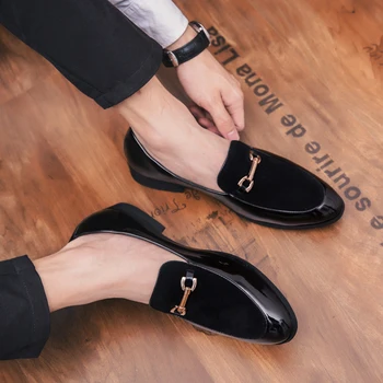 2021 yeni bahar deri ayakkabı mens slip-on ayakkabıları Süet lüks siyah brogues ayakkabı klasik rahat mokasen, oxford 