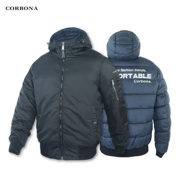 2022 CORBONA Yeni erkek Ceketleri Dış Giyim İş Ceket Her İki Tarafta Ve Kalın Kış Rahat Parkas Aşağı Gevşek Pamuk-20℃