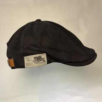 2022 Yeni Giyen Tarzı Erkek Şapka Bere İngiliz Batı Tarzı Sarmaşık Kap Klasik Kadın Vintage Pamuk Ve Keten Bere