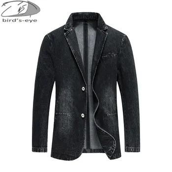 2022Mens Denim Blazer Erkekler Moda Pamuk Vintage Takım Elbise Ceket Erkek Siyah Ceket Denim Ceket Erkekler Slim Fit Kot Blazers Dış Giyim 3XL