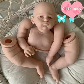 27 İnç Yeniden Doğmuş Bebek Kiti Grace Yarım Vücut Konnektörleri ile Bez Vücut DIY Boş Bebek Kiti Yeniden Doğmuş Bebek Bebek Tam Vücut Silikon