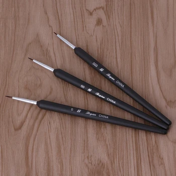 3 Adet Nail Art Kalem Süsleyen Boyama Çizim Jel Astar cila fırçası Aracı Dayanıklı X7JA