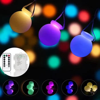 30/50 Küre LED toplu süs Bakır Tel Peri ışık zinciri Uzaktan Kumanda İle 8 Modu Noel Partisi Düğün Tatil Dekorasyon için