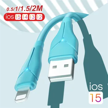 3A USB Kablosu iPhone 14 12 11 13 Pro XS Max Xr X Sıvı Flaş Hızlı Şarj Tarihi Telefon Kablosu iPad AirPods İçin Pro Tel Kordon 2M