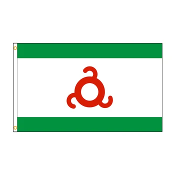3x5ft İnguşetya Cumhuriyeti Bayrağı Dekoratif Afiş 90x150cm