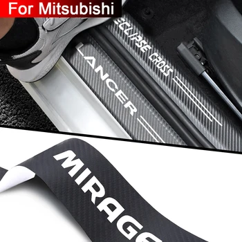 4 adet araba sticker Kapı karbon fiber doku eşik şerit mitsubishi ASX ECLİPSECROSS LANCER MİRAGE OUTLANDER TRİTON XPANDER