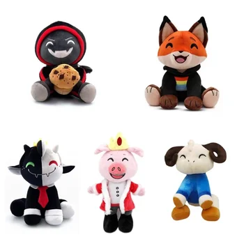 6 Adet Technoblade Ranboo Peluş Bebek Funneh peluş oyuncaklar Sıcak Oyun Yumuşak Dolması Karikatür Hayvan Peluş Çocuklar Noel Doğum Günü Hediyeleri
