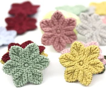 64 Adet 2.5 cm Sakura hexago çiçek Yastıklı Aplikler çocuk el sanatları şapkalar Aksesuarları DIY Saç Klipleri Dekorasyon toptan