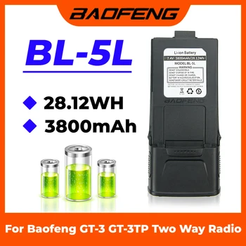 7.4 V 3800mAh Yedek İki Yönlü telsiz bataryası Baofeng GT - 3 GT-3TP GT3 GT3TP >-3 Mark-II III Walkie Talkie Pil