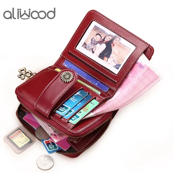 Aliwood 2022 Kadın Cüzdan Debriyaj Kadın Küçük Çanta Deri küçük cüzdan Fermuarlı Cebi Zincir Püskül İki Kat bozuk para cüzdanı Carteira