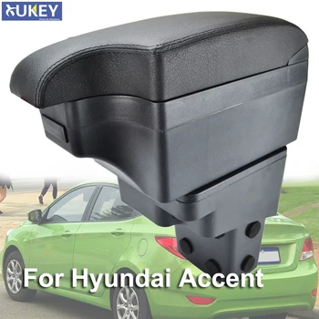 Araba Styling Siyah Merkezi Konsol Kutusu Hyundai Accent 2011 - 2017 İçin Yeni Kol Dayama 2013 2015