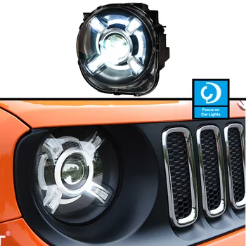 Araba Ön jip için far Renegade 2015-2018 LED Kafa Lambası Styling Dinamik Dönüş Sinyali Lens Otomotiv Aksesuarları Montaj