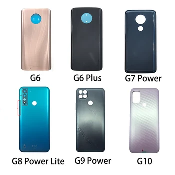 Arka Arka Konut Pil Kapağı Cam Motorola Moto G6 Artı G7 G8 G9 G10 Güç Lite G9 Oyun Yapıştırıcı İle Yedek