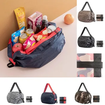 Açık Seyahat Su Geçirmez saklama çantası Katlanabilir alışveriş çantası Süpermarket Kanvas Çanta Büyük kapasiteli Taşınabilir Bakkal alışveriş çantası