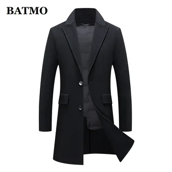 BATMO 2022 yeni varış kış %100 % yün trençkot erkekler, %90 % beyaz ördek aşağı astar ceketler, Palto boyutu M-4XL 2291