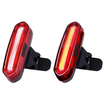Bisiklet ön arka ışıkları USB şarj edilebilir LED lamba uyarı far bisiklet el feneri ön arka lambaları bisiklet ışık bisiklet aksesuarları