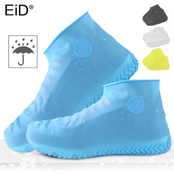 Botları Su Geçirmez Ayakkabı Kapağı Silikon Malzeme Unisex Ayakkabı Koruyucuları yağmur çizmeleri Kapalı Açık Yağmurlu Bir Gün için Yeniden Kullanılabilir erkek kadın