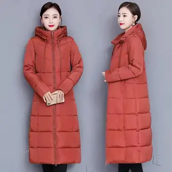 DIMI Kış Aşağı Parka Kadın Ceket Doğrudan Satış Tam Yeni Kore Uzun bayan Ceket Kalınlaşmış kapitone ceket