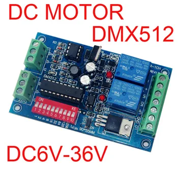 DMX512 Dekoder DC6V-36V 1CH Kanal DMX motor kontrolörü DMX512 3 P DC motor Dimmer 3A Max Motor tipi M+, M - Değil step motor
