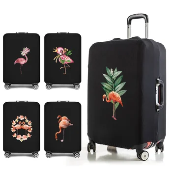 Elastik Seyahat Koruyucu Kılıf Flamingo Serisi Arabası Seyahat 18-28 İnç için Aksesuar Bavul Toz Korumak Kapak Bagaj 