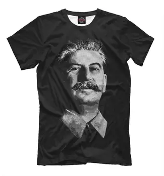 Erkek T-shirt Stalin Sovyet Lideri SSCB Gömlek Kısa Rahat %100 % Pamuk Harajuku Tshirt