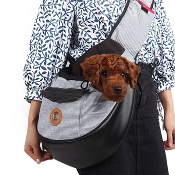 Evcil hayvan sırt çantası Köpek Çantası Açık Seyahat Nefes Çift Taraflı Rahat Eğik omuzdan askili çanta Mini Köpek Kedi Yürüyüş Askılı çanta