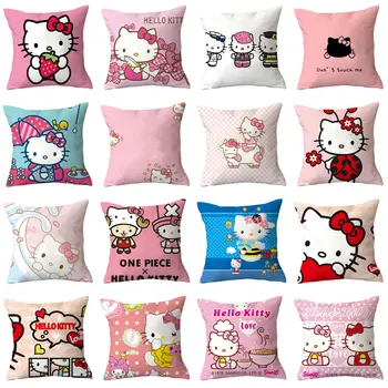 Hello Kitty Ev Tekstil Ürünleri Yastık Kanepe Yastık Moda Çizgi film Sevimli Kız Kalp Yastık Hediye Peluş PP pamuk malzeme