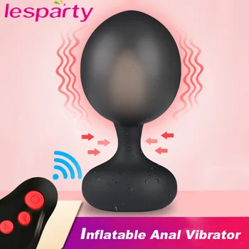 Kablosuz Uzaktan Kumanda Şişme Anal Vibratör Genişleme Titreşimli Butt Plug prostat masaj aleti Anal Seks Oyuncakları Erkekler Kadınlar İçin Eşcinsel