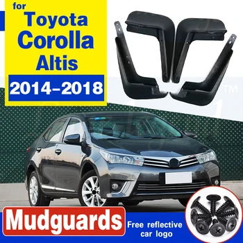 Kalıplı Araba Çamur Flaps Toyota Corolla Altis 2014-2018 İçin 2016 2017 Mudflaps Splash Muhafızları Çamur Flep Ön Arka Çamurluklar Çamurluk