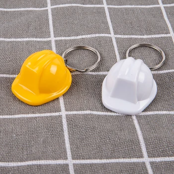 Kask Sert Şapka Anahtarlık Tatil Yaratıcı emniyet kaskı Anahtarlama Takı Hediye Plastik 3D Kask Anahtarlık