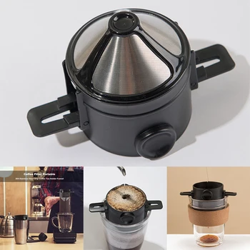 Katlanabilir yeniden kullanılabilir kahve filtresi kahve makinesi Örgü Tutucu Paslanmaz Çelik Makine Ev Mutfak Kahve Dekorasyon