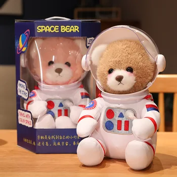 Kawaii peluş oyuncak Uzay Ayı Panda Bunny 30 cm Dolması Bebek Ayrılabilir Satchel Zarif Hediye Kutusu Ambalaj noel hediyesi İçin çocuk