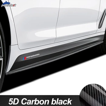 M Performans Çıkartması Karbon Fiber Vinil Yan Şerit Etek Sticker BMW İçin F30 F10 E90 G30 G20 E60 F20 F40 F22 F32 F15 F16 F06 F07