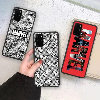 Marvel Logo Avengers Kahramanlar telefon kılıfı Yumuşak Samsung Galaxy Note20 ultra 7 8 9 10 Artı lite M21 M31S M30S M51 Kapak