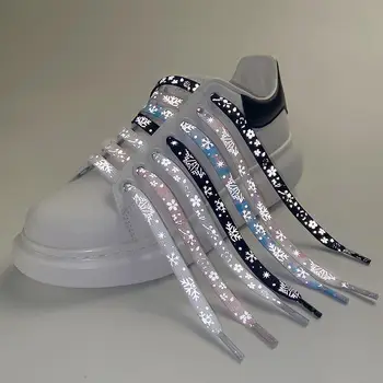 Moda 3 M Yansıtıcı Kiraz Yaratıcı Ayakabı Erkek Kadın Eğilim Kişilik Spor Rahat Basketbol Kar Tanesi Ayakkabı Danteller Dropsh