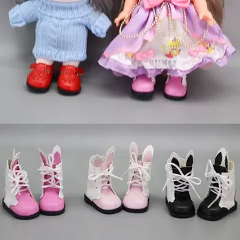 Moda PU Deri 6x3cm Bebek Giyen 4 Stilleri Oyun Evi Aksesuarları Farklı Renk 45cm Bebek Botları deri ayakkabı Toptan