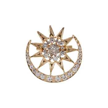 Moda Yıldız Taklidi Broş Pins Metal Kristal yaka iğneler Gömlek Korsaj Takı Hediyeler Kadınlar ve Erkekler için Giyim Aksesuarları