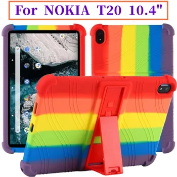 Nokia T20 10.36 Android Nokia t20 TA-1392 Yumuşak Silikon Kılıf Standı Kapak Arka Koruyucu Tablet Kapak Kabuk Korumak