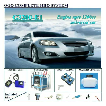 OGO Komple HHO sistemi G3200-E1 Akıllı PWM HARİTA / MAF KADAR 3200CC Evrensel arabalar