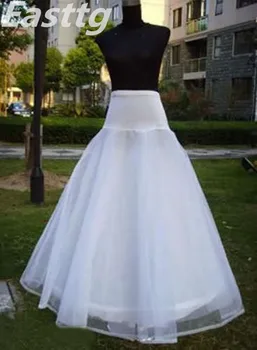 Plus Stok Yüksek Kalitede Boyutu Bir Çizgi 1-HOOP Gelinlik Petticoats Düğün Elbise Petticoat Kayma Underskirt Düğün Aksesuarları