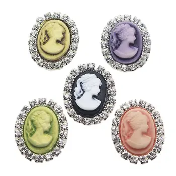 Rhinestone Düğme 10 Adet / Lot20 * 25mm Reçine Dikiş Düğmesi, El Sanatları Giyim Dekorasyon Aksesuarları DIY Parti Süsleme