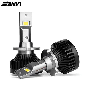 SANVI Yeni Varış D1S LED Ampul D3S D2R D2S D4S D5S D8S Araba LED Far 35W 6000k Otomatik LED lamba Canbus fonksiyonu ile Tak ve Çalıştır