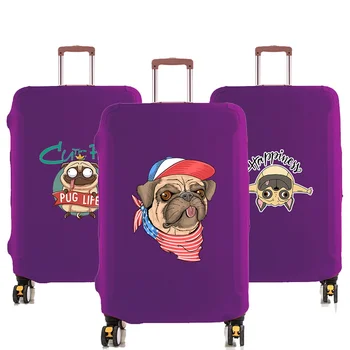Seyahat Elastik Bavul tozluk Bagaj Koruyucu Kapak için Geçerlidir 18-28 İnç tekerlekli çanta Köpek Serisi Baskı Seyahat Aksesuarları