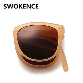 SWOKENCE Katlanabilir Güneş Gözlüğü Erkek Kadın Taşınabilir Katlanır Gözlük Polarize veya UV400 Lensler Moda Güneş Koruyucu güneş gözlüğü SA28